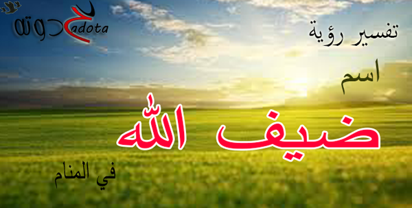 تفسير حلم رؤية اسم ضيف الله في المنام